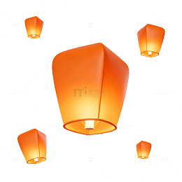 简约风灯笼夜空发光设计素材