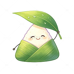 卡通风端午节可爱粽子插画设计素材