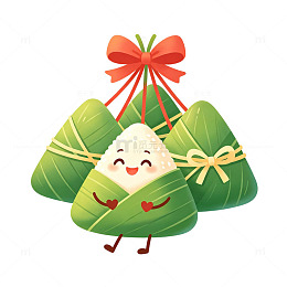 卡通风端午节可爱粽子素材