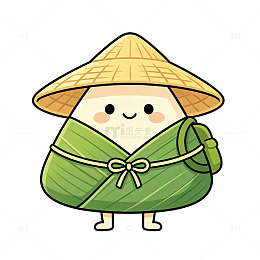 卡通风端午节粽子可爱形象设计素材