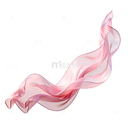梦幻风粉色丝带飘逸设计素材