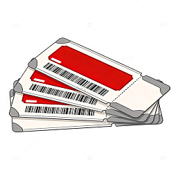 扁平风票卡条形码设计素材