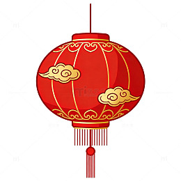 扁平风春节红灯笼插画设计素材