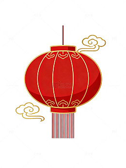 扁平风春节红灯笼矢量设计素材