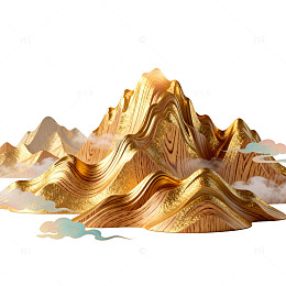 木纹风山峰景观插画设计素材