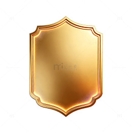 金色光泽盾牌徽章矢量素材