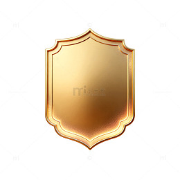 金色光泽盾牌徽章矢量设计素材