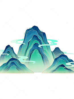 国风山水意境插画设计素材