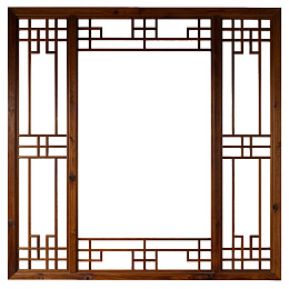 中式木质窗格设计图片