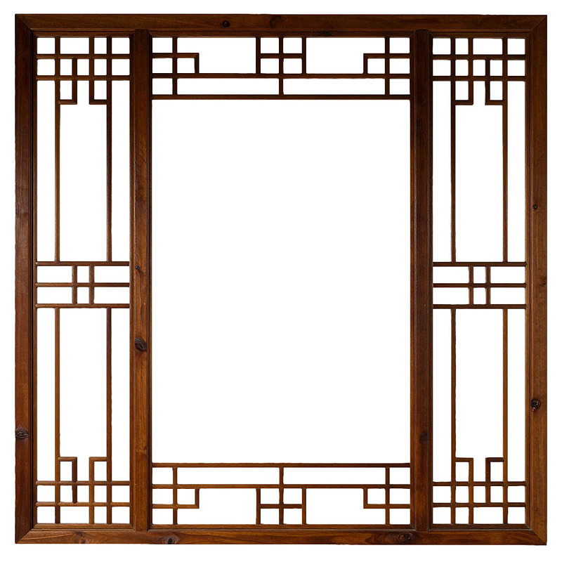 中式木质窗格设计图片