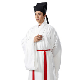 身着白色古装的男子图片