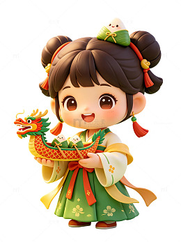 端午主题 3d可爱模型