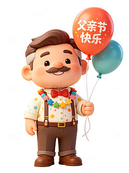 父亲节 人物模型