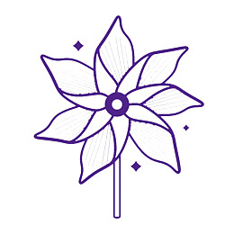 紫色线条风车图案图片
