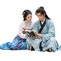 古装男女共读经典图片