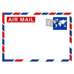 航空邮件信封设计图图片
