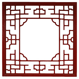 中式木质镂空窗格设计