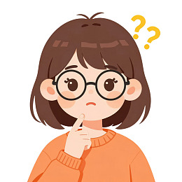 戴眼镜女孩思考表情图片
