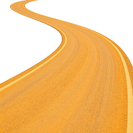 黄色弯曲道路抽象图案