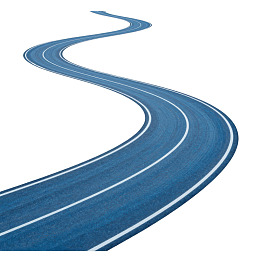 蓝色蜿蜒道路图案图片