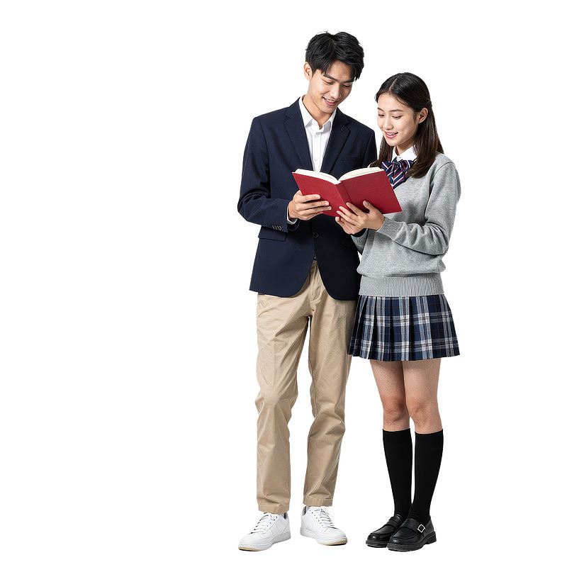 青年男女共读红书图片
