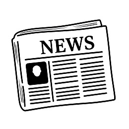 手绘风格新闻报纸图标