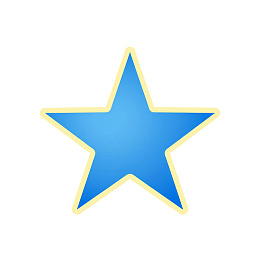 蓝色五角星图标图片
