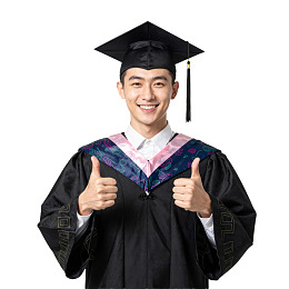 毕业生身穿礼服比赞图片