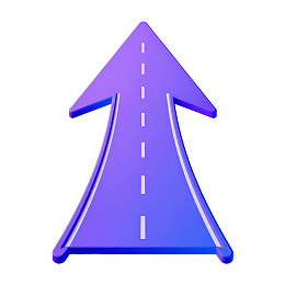 蓝色箭头道路图标图片