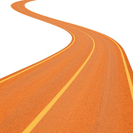 橙色蜿蜒道路抽象图图片