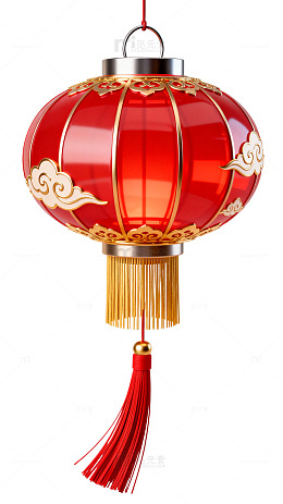 3D风格中国风红灯笼设计素材
