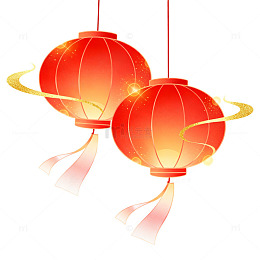 矢量风春节红灯笼设计素材