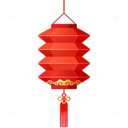扁平风春节红灯笼矢量设计素材