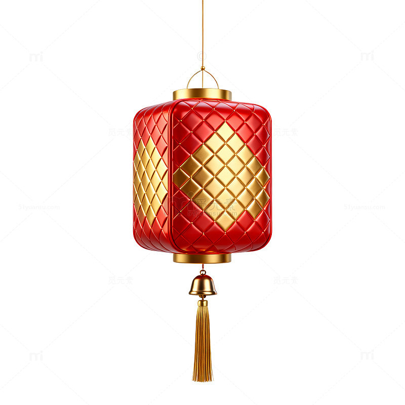 国风传统红金灯笼设计素材
