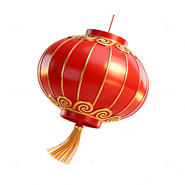 3D风格春节红灯笼设计素材