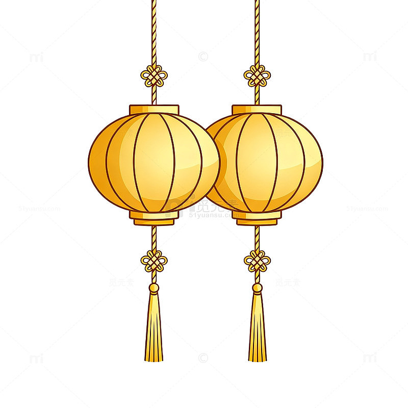 卡通风春节灯笼矢量设计素材