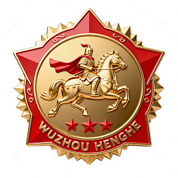 立体徽章风骑士骑马勋章设计素材
