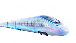 未来感高速列车3D渲染设计素材