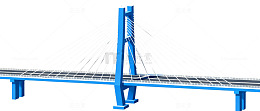 3D建模现代斜拉桥结构设计素材