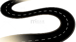 矢量风蜿蜒公路道路设计素材