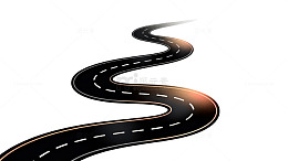 矢量风蜿蜒公路道路设计素材