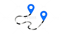 简约风地图导航路线图标设计素材