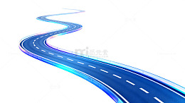 科技风蓝色光路公路设计素材