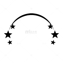 简约风星星弧线矢量设计素材