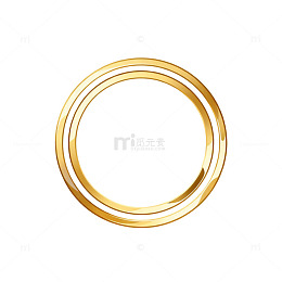 金属质感金色圆环矢量设计素材