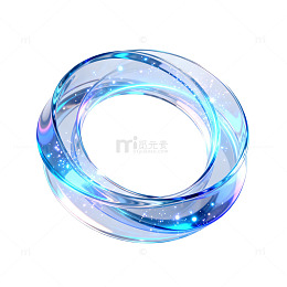 科幻风发光环形能量设计素材