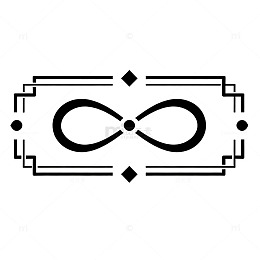 极简风无限符号几何边框设计素材