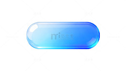 玻璃质感蓝色胶囊矢量设计素材