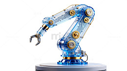 透明机械臂科技感3D模型设计素材