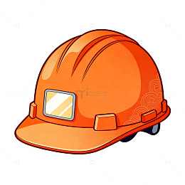 卡通风安全帽建筑工地设计素材
